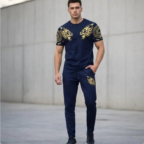 Title: Premium Black Dragon Print Tracksuit – Bold Street Style